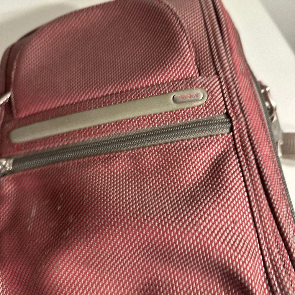 Tumi Men's Alpha Crossbody/Messenger/Travel Bag -Red Ballistic Nylon